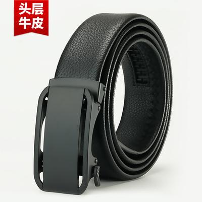 First Layer Cowhide Men'S Belt Automatic Buckle Belt Business Leisure Young And Middle-Aged Versatile Belt Men