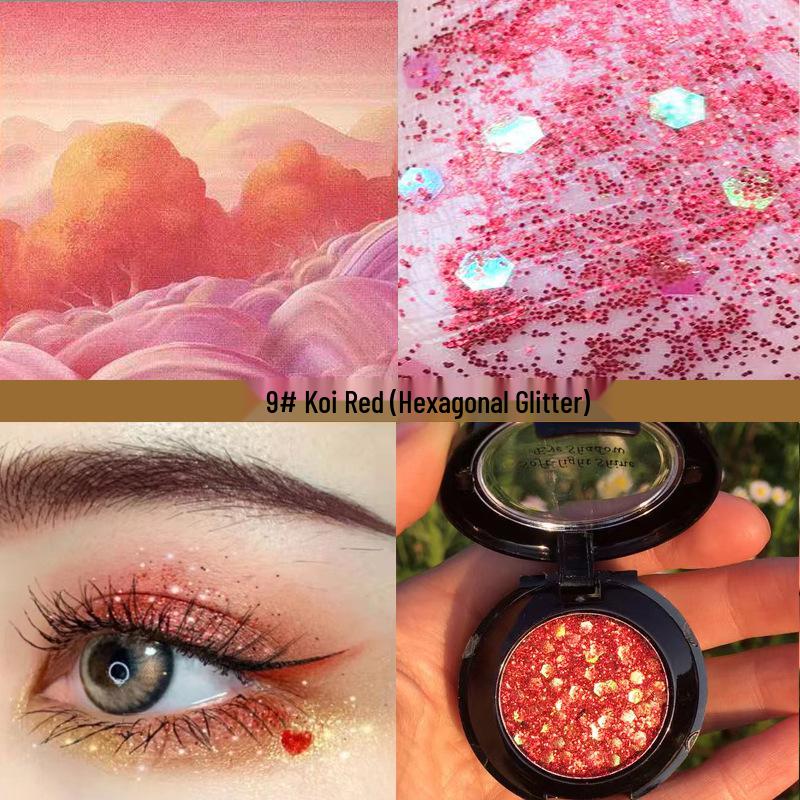 Monochrome Glitter Star Sequins Eyeshadow for Children's Day Performance
