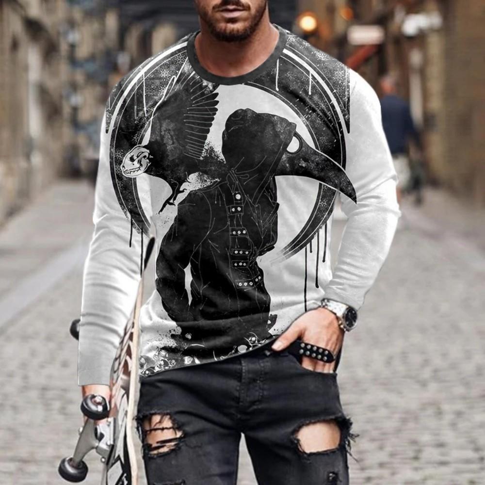 Cool Tiger Graphic Long Sleeve T-Shirt, Stylish Casual Streetwear