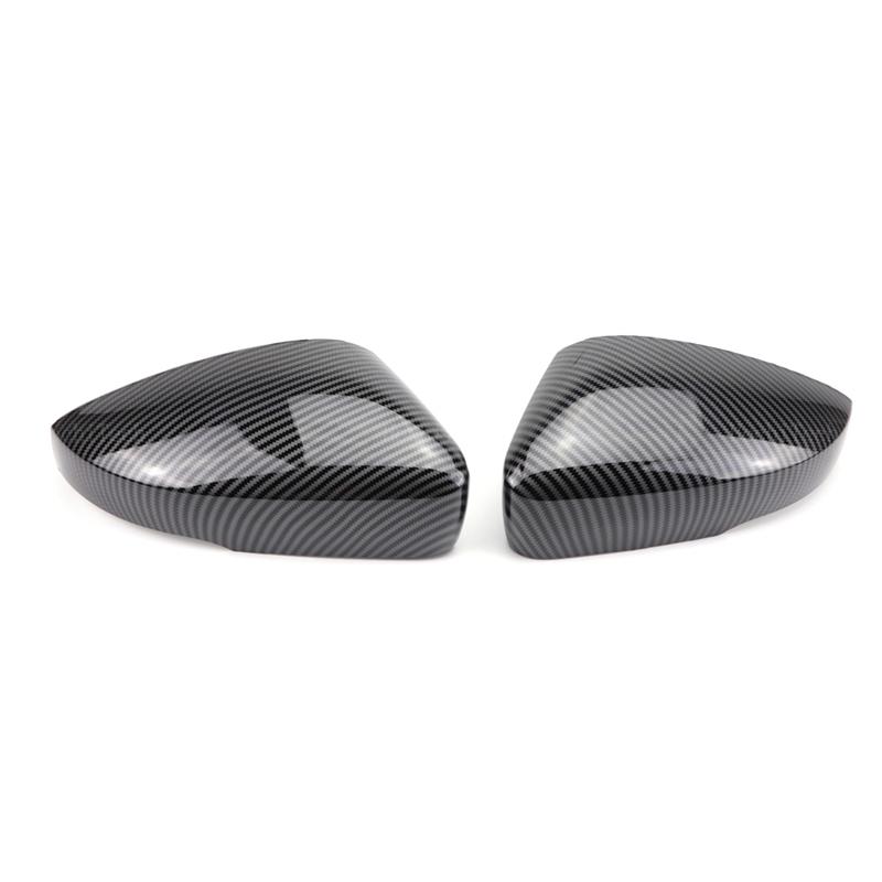 High Quality for Volkswagen VW Polo MK5 5 6R 6C 2009-2017 Full Replacement Carbon Fiber Look Bright Black Mirror Cover Side Caps