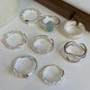 Elegant Korean 925 Sterling Silver Minimalist Ring For Women With Adjustable Open Design And Modern Aesthetic