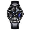 Boruse Trendy Men'S Watch Student Belt Wheel Hub Caliper Waterproof Luminous Quartz Watch