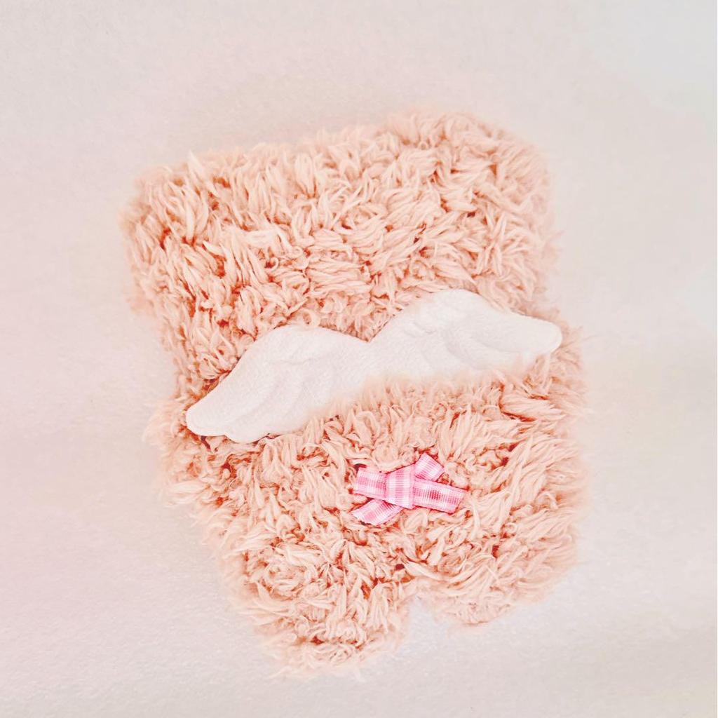 [USED] Lily Ribbon Artist Wool Teddy Bear Handmade Plush Toy Bear