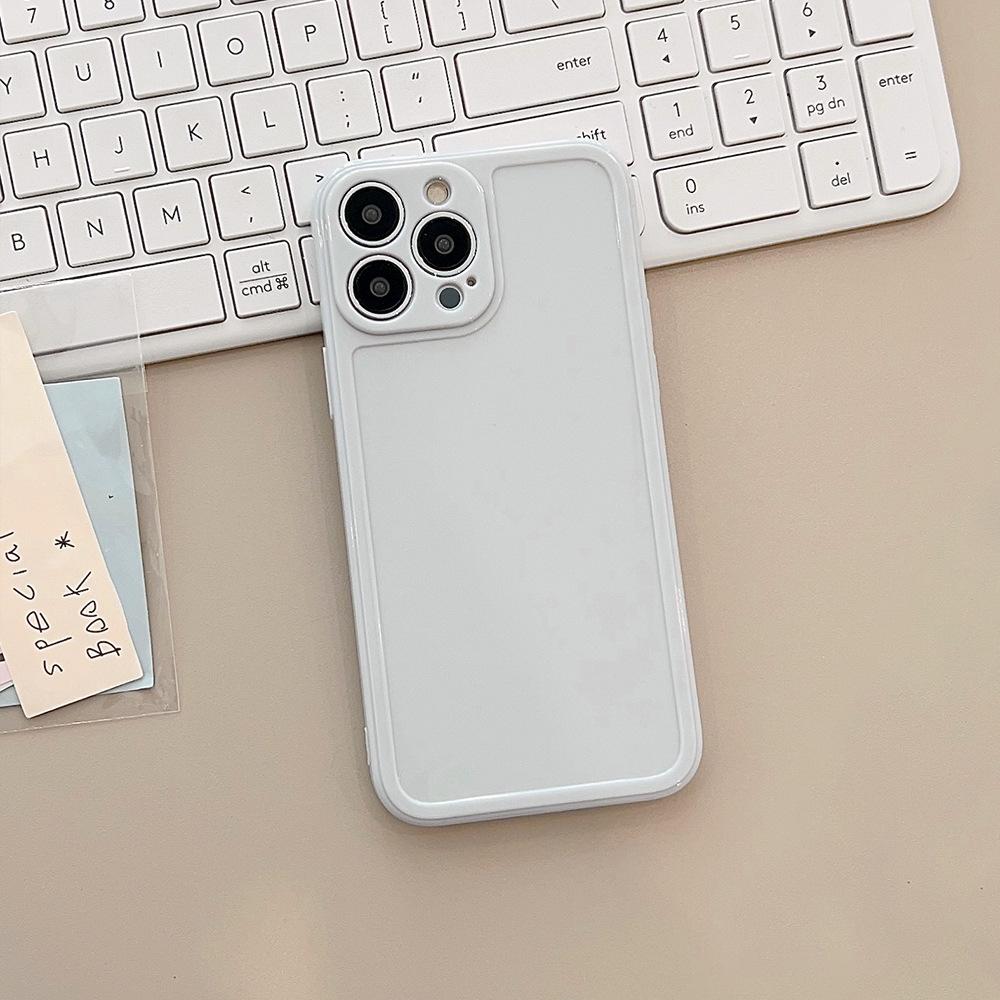 Small and Fresh Photo Frame 14Pro Max Apple IPhone 15 Mobile Phone Case 11 Solid Color 13 Silicone XS Suitable for 12 Soft X