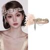 Vintage Cosplay Dress Headwear Crystal Masquerade Hair Band Retro Flapper Headband  Women