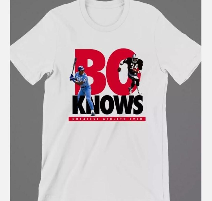 Bo Jackson Bo Knows Pánské tričko Bílé bavlněné tričko Všechny velikosti S až 5XL