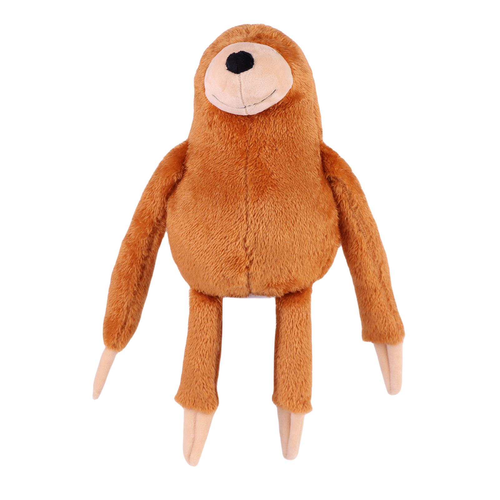 

Christmas Plush Sloth Toy Doll Room Decoration Children Festivals Gift Cotton Pp коричневий