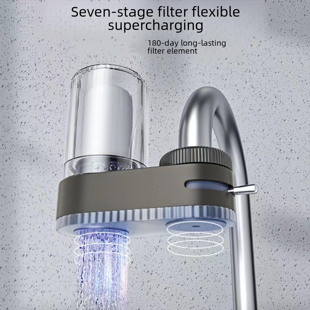 Purificator de apă pentru robinet de bucătărie, filtru de declorinare și rezistent la stropire