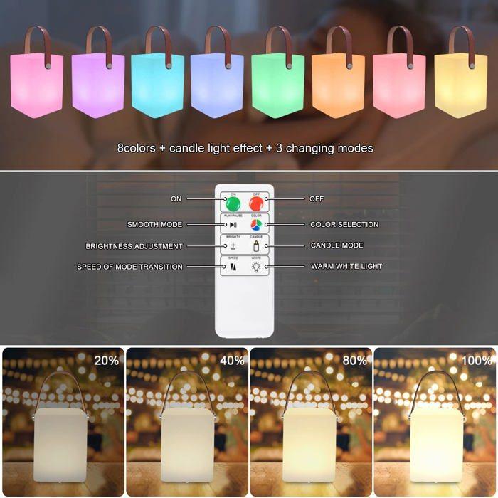 Lampe À Poser - MALUX - MALUX1115S - LED - Télécommande - Étanche Et Rechargeable