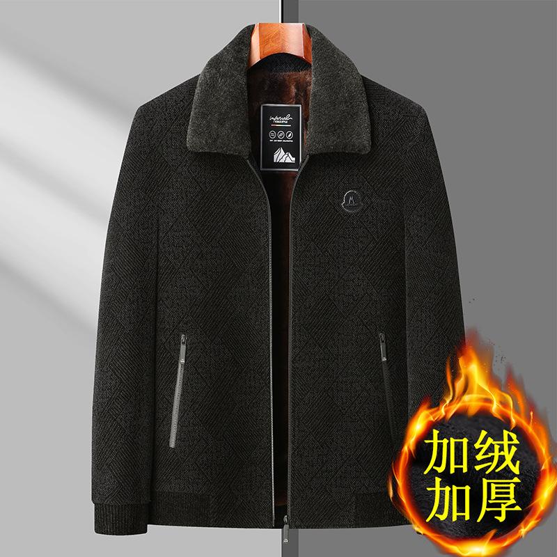 

Папа осенне-зимняя куртка куртка навалена утолщенная для мужчин среднего возраста шениль стеганая куртка для пожилого дедушки стеганое пальто 175/XL [within 57.5 kg]