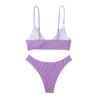 Women's Triangle Bikini Set Two Piece Swimsuit Quick Dry Soft Fabric Removable Padding Wireless Design Adjustable Straps