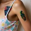 9pcs Temporary Tattoo Octopus Tattoo Colorful Realism Peacock Tattoo Eagle Tattoo Waterproof Long-lasting Body Stickers For