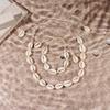 Set Collana, Bracciale, Cavigliera, Conchiglia d'Acqua Dolce & Choker Fatti a Mano Europei e Americani