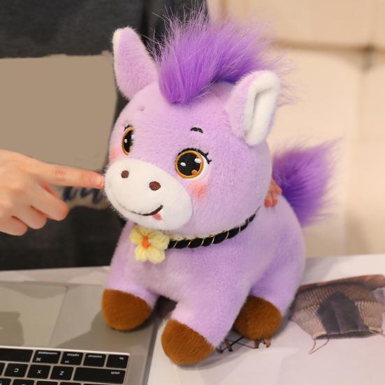 Horse Doll Plush Toy Year of The Horse Auspicious Meaning Keychain Pendant PP Cotton Filling Doll Home Car Decor