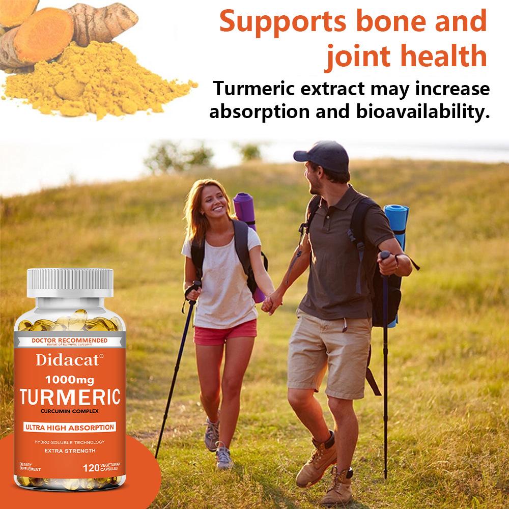Kurkuma Curcumin Komplex 1000 mg Nahrungsergänzungsmittel, Ultra Hohe Absorption
