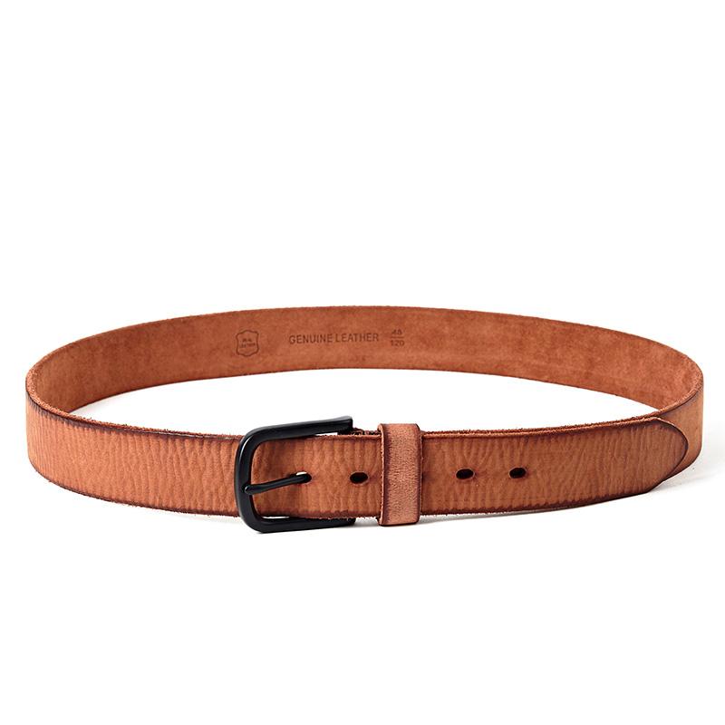 2025 Herren Rindsleder Gürtel Kaffee Schwarz Freizeitgürtel mit Metallschnalle Vintage Westernstil für tägliche Business-Outfits
