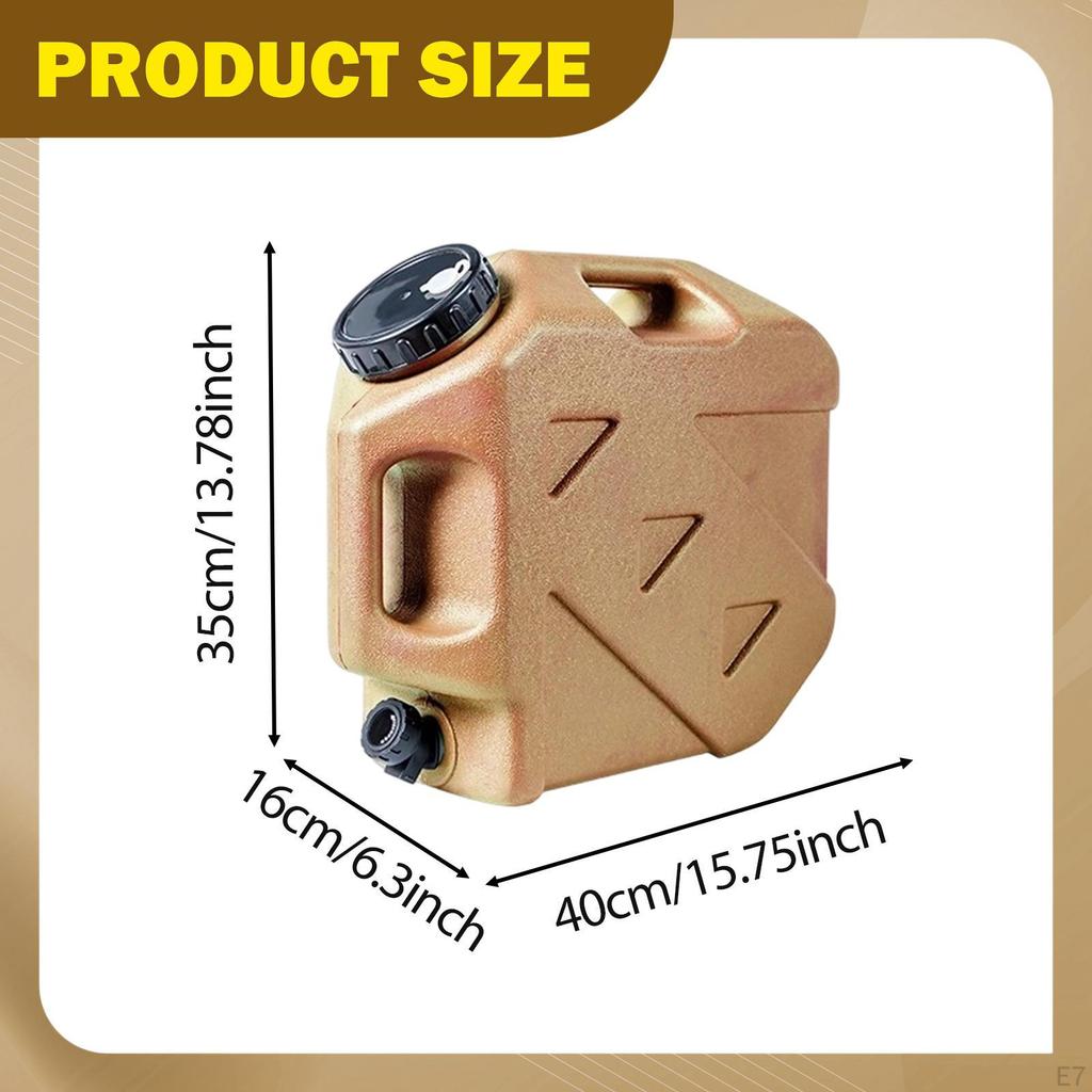 Water Container with Faucet Barrel Carrier Bucket Jug for Camping Picnic Fishing