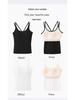 Summer Style Backless Camisole with Beautiful Back and Latex Chest Pad - Women's Breathable No Bra Tank Top