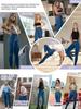 Plus Size Women's High Waist Crossover Yoga Jeans with Double Pockets