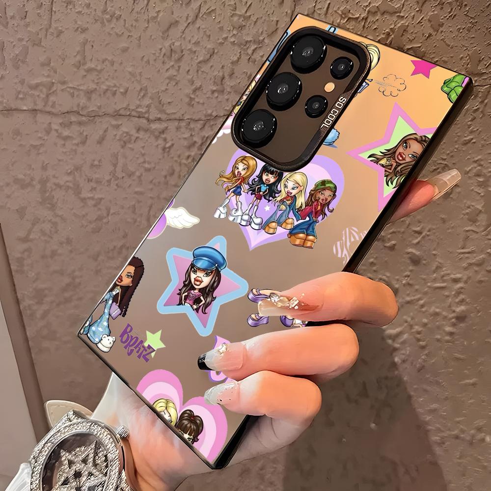Fashion Girl B-BratzS Phone Case For Samsung Galaxy S25 Edge S24 S23 S22 S21 S20 Ultra Funda Silicone Silver Cover