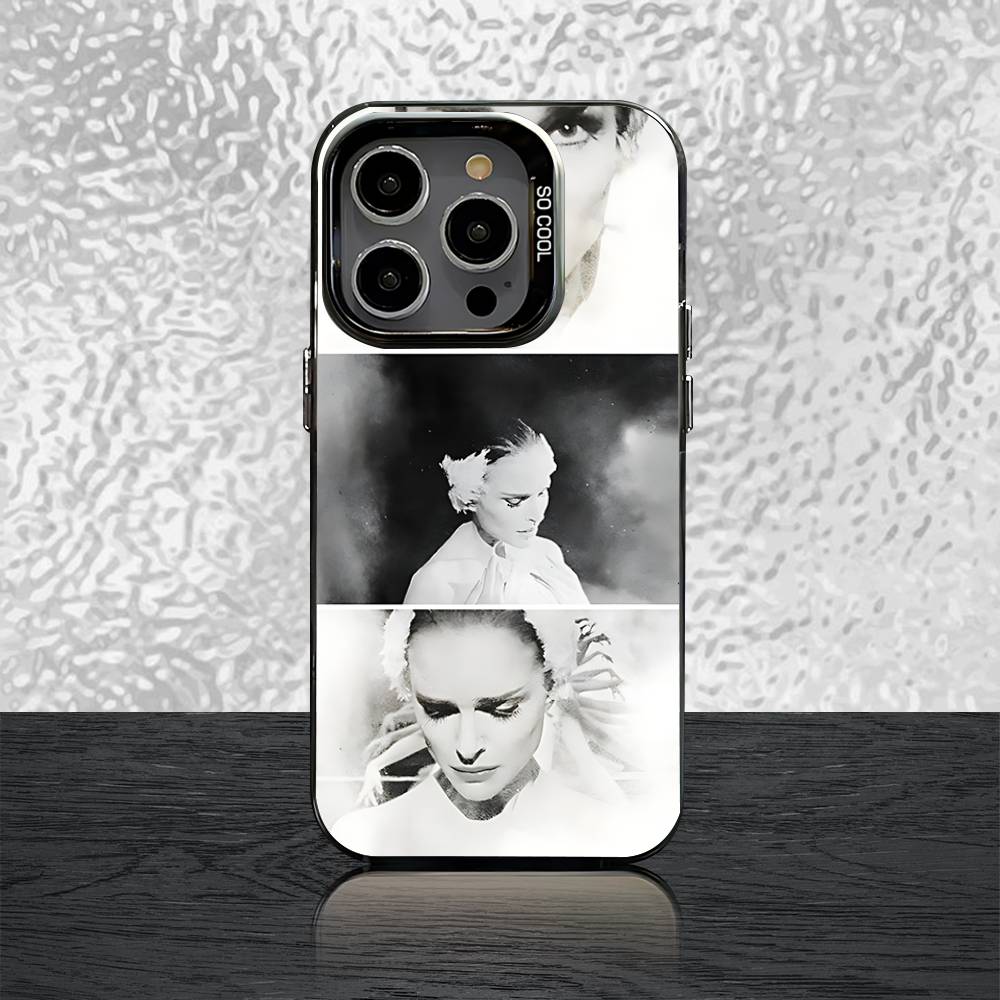 

I Want To Be Perfect Black S-Swan Phone Case For iPhone 16,15,14,13,12,11,Pro,Max,Plus,Mini,SE Grey Black Matte Laser Back Cover iPhone16e