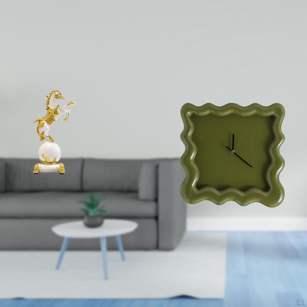 Moderne Pferde-Skulptur-Dekoration Und Quadratische Wanduhr Kollektion für Schlafzimmer Wohnzimmer Küche