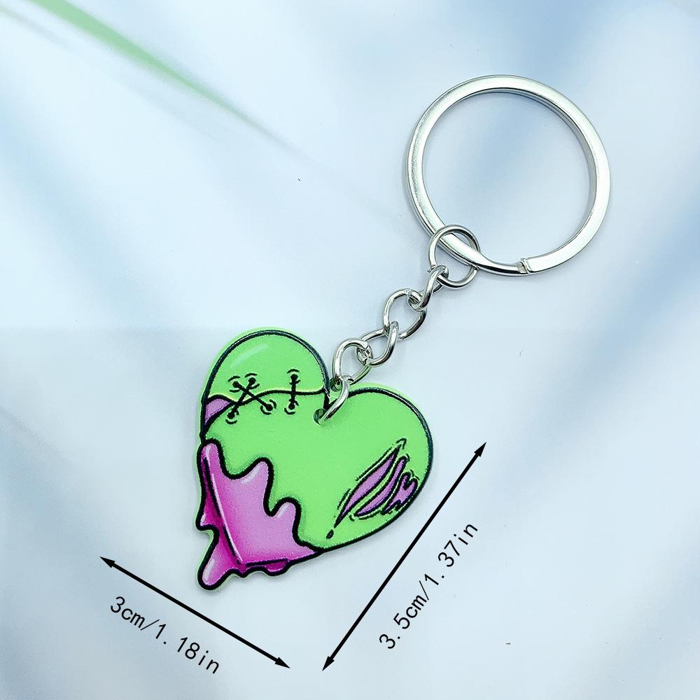 Acrylic Halloween Keychain Scary Big Eye Ornament Crossbody Bag Personalized Accessory Keychain
