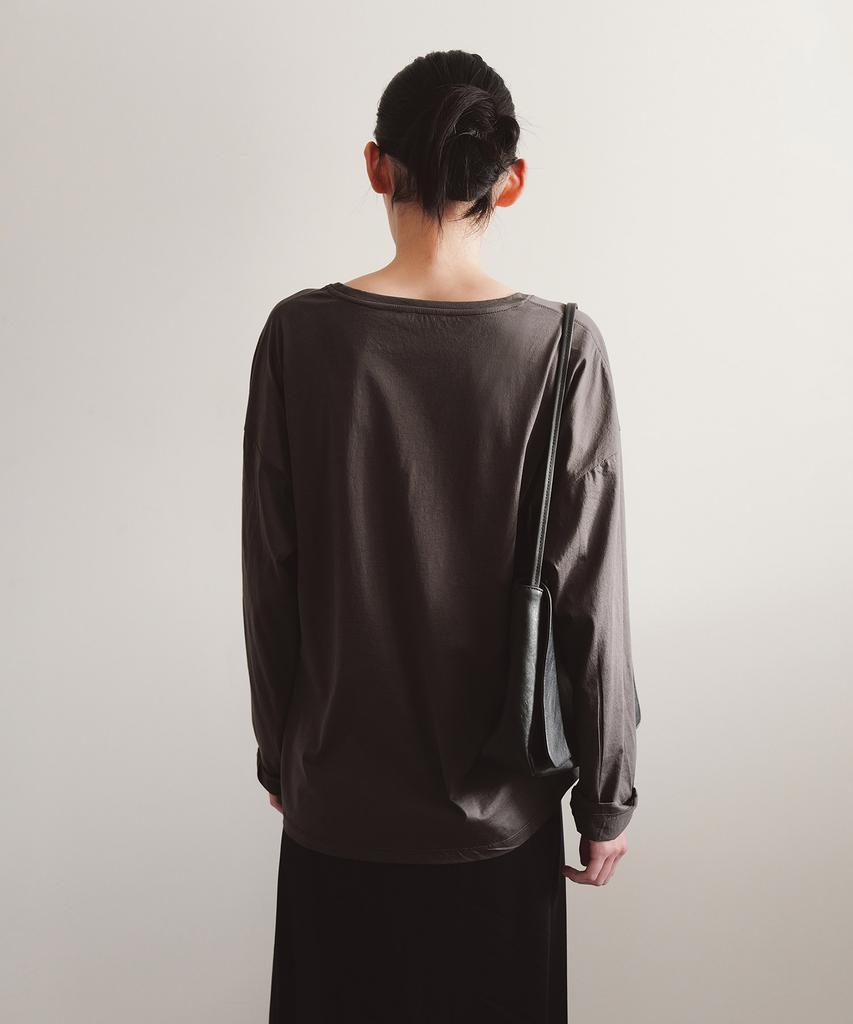 BLANKROOM HER Haze Long Sleeve Tee_Burnt Charcoal