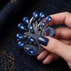 Elegant Peacock Brooch: Rhinestone Crystal Pin, Versatile Corsage Accessory for Coats and Suits