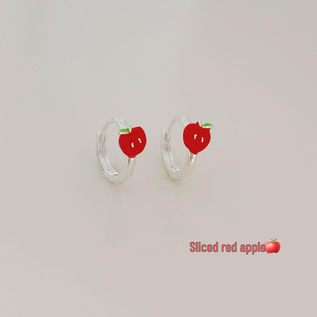 Red Apple Tassel Earrings: Sweet Spring Design for Women