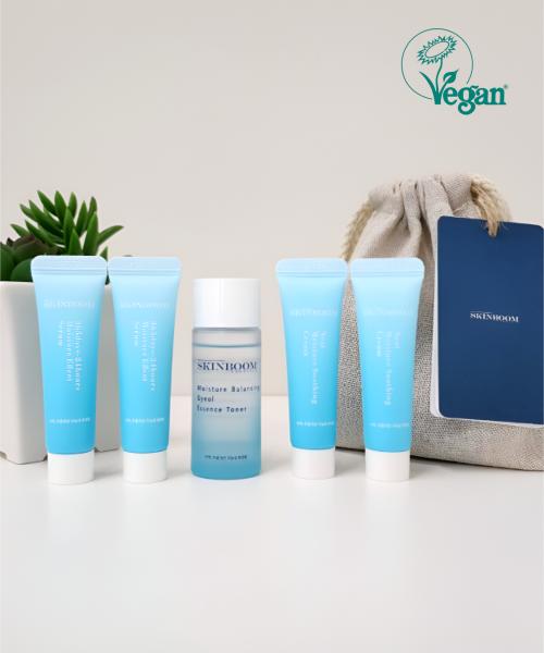 Набор Skinboom из 3 предметов (Пробный) [Тоник, Сыворотка, Крем] и Косметика для Путешествий NONE