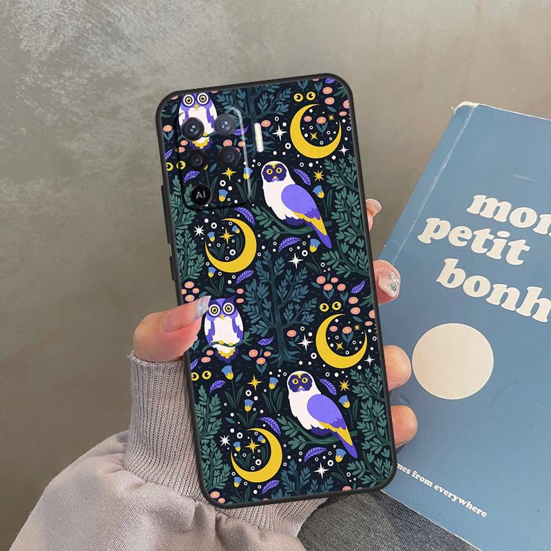 Owl Pattern Case For Oppo A60 A40 A80 A18 A38 A58 A78 A98 A16 A76 A96 A15 A17 A77 A74 A94 A54 A57S Cover