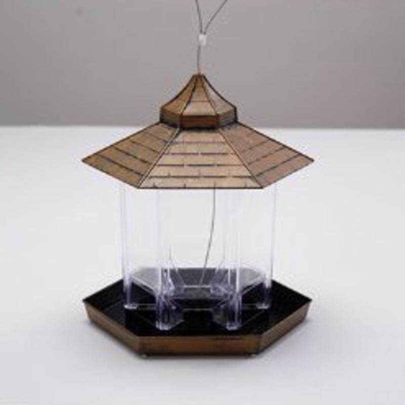 Waterproof Garden Gazebo Hanging Wild Bird Feeder Outdoor Container With Hang Rope Pet Birds Feeding House Type Bird Feeder
