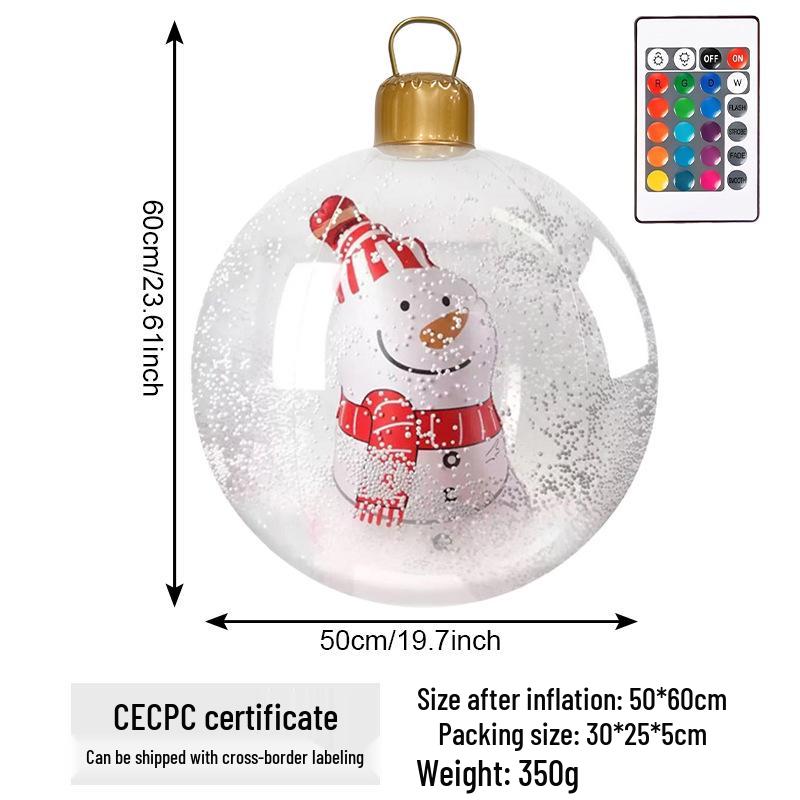 Cross-Border Christmas Courtyard Decoration: PVC Lantern & Inflatable Christmas Ball Set