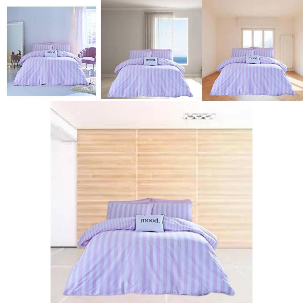 Luxurious 3d Bedding Set High Definition Digital Print Usa Size Bed Sheet Modern Simple Floral Design