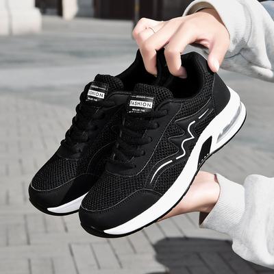 Women's Mesh Air Cushion Running Shoes Women's Casual Breathable Cushioning Lightweight Non-slip Wear-resistant Outdoor Fitness Sports Shoes Women