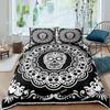 Top Sugar Skull Bedding Sets King Beauty Kiss Skull Duvet Cover Bed Set Bohemian Print Black Bedclothes Queen Size Bedline