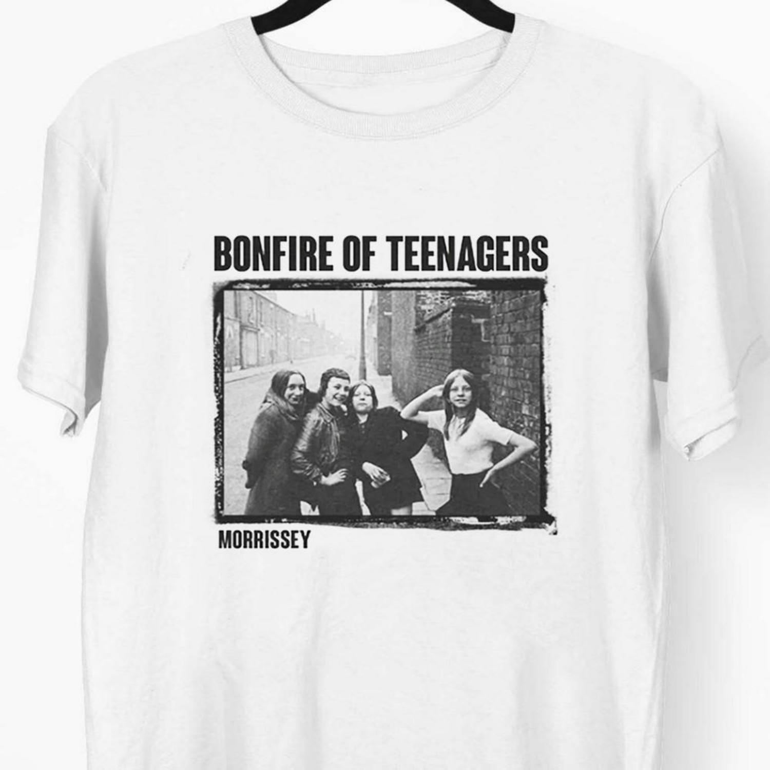 BONFIRE OF TEENAGERS T-SHIRT Morrissey Band Cotton Shirt Unisex T-Shirt S чёрный