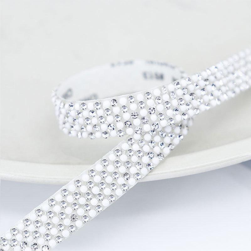 40cm Self Adhesive Artificial Pearl Rhinestone Sticker Crystal Diamond Ribbon DIY Decoration For Arts Crafts, Sewing, DIY Event
