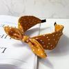Bow Knot Women's Wide Headband Cross Hair Hoop Headwear Retro Polka Dot Hairband  Hair Accessories