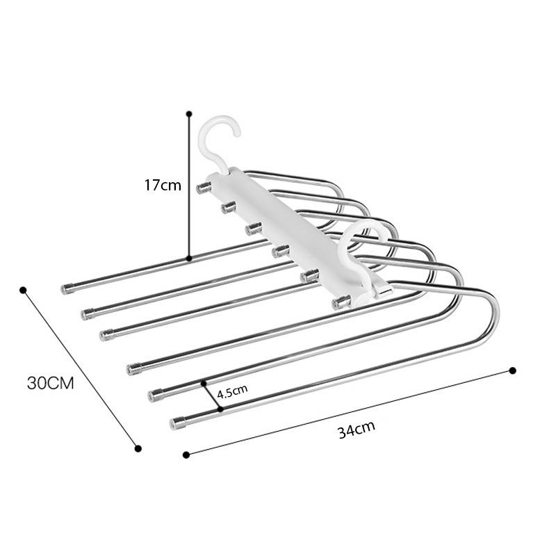Stainless Steel Non-Slip Folding Pants Hanger & Drying Rack - Multifunctional, Non-Marking Storage Solution
