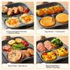 ASD Non-Stick Frying Pan with Three Holes for Steak And Eggs, Breakfast Burger Pan, 18CM, for Open Flame K12