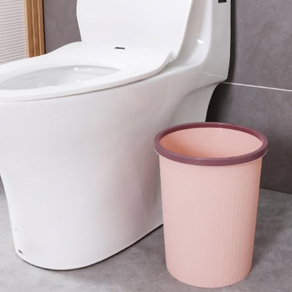 Trash Bin Plastic Exquisite Modern Garbage Container Can for Bathroom Kitchen Living Room Large