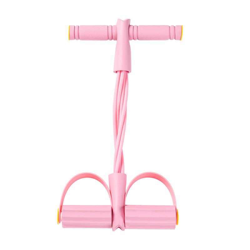 6 Schläuche Naturgummi Pedal Widerstandsbänder mit Griffen Multifunktionaler Yoga Pedal Puller Elast
