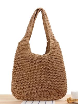 European & American Mori Style Handmade Crochet Single Shoulder Bag - Large Capacity Beach Tote for Women
