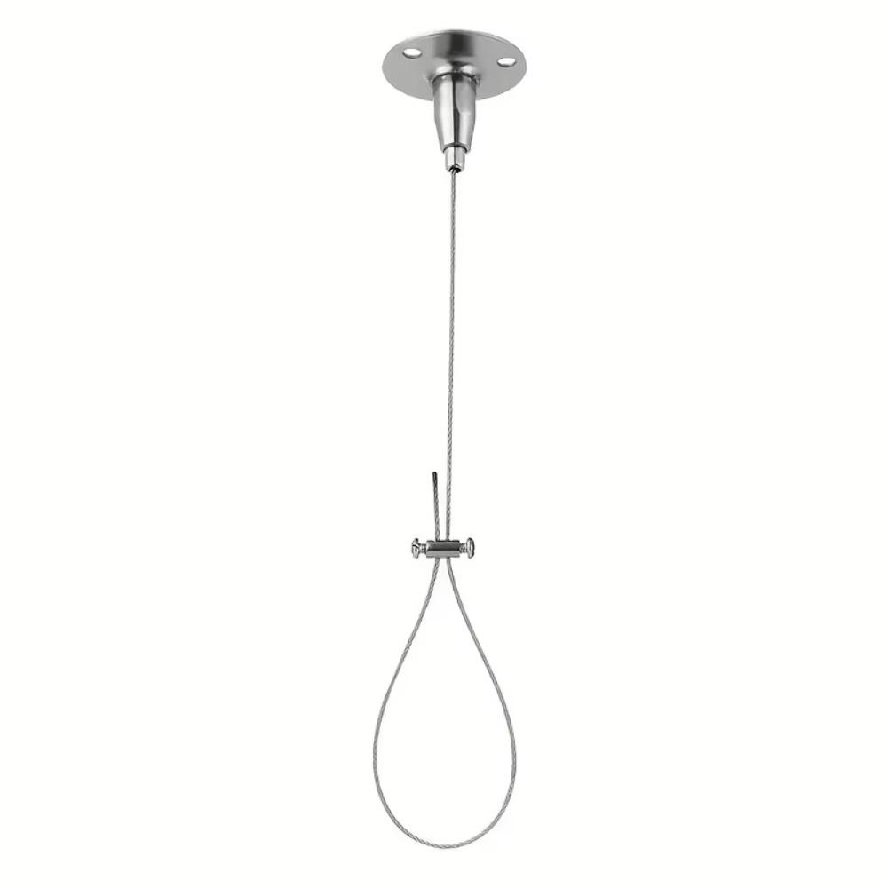 Adjustable Shower Curtain Rod Support Rope For Curved/L-Shaped/Curtain Rods 50cm