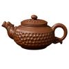Purple Sand Teapot Large Relief Pot Xishi Tea Brewer Purple Sand Cinnabar Pot Household Kung Fu Tea Set