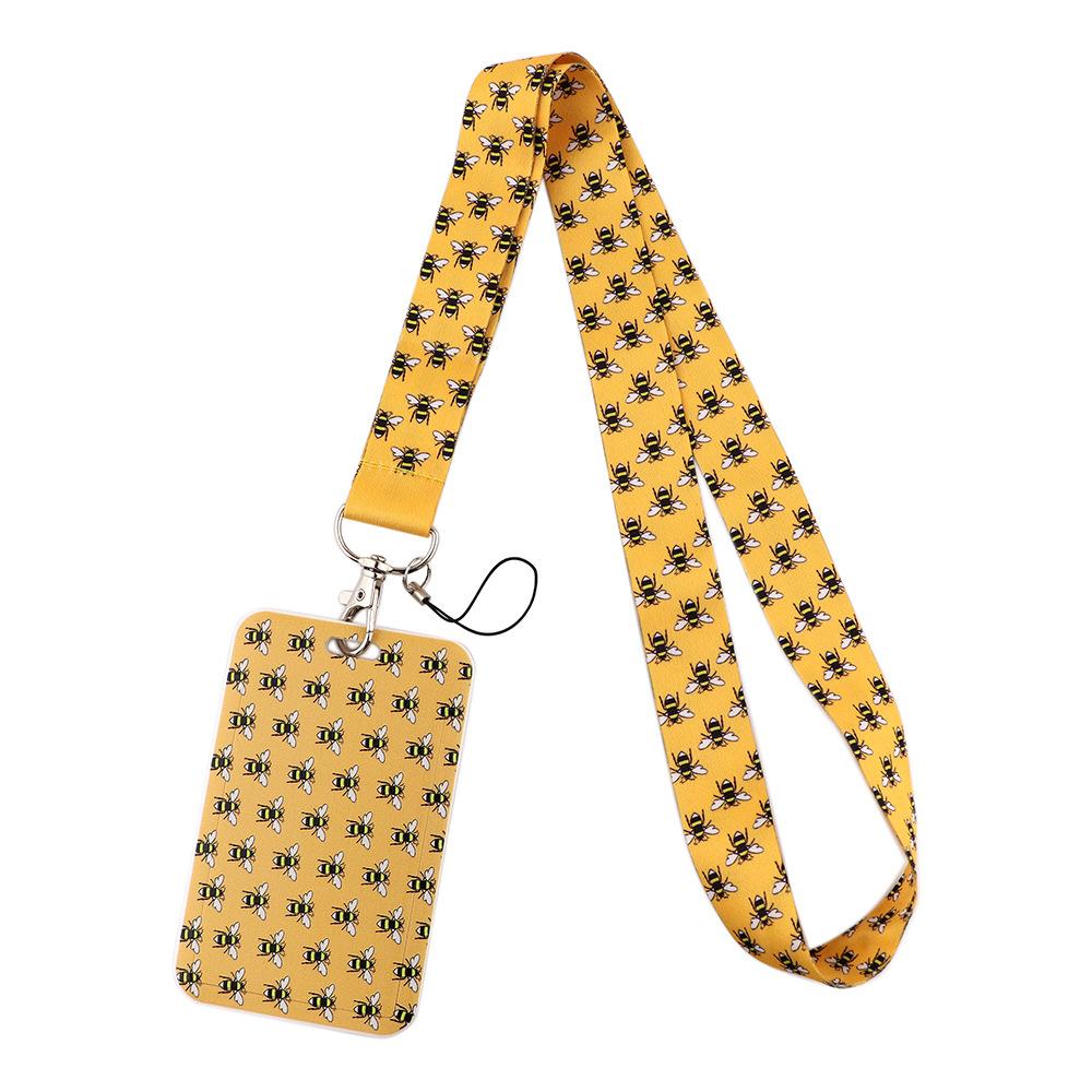 Cute Animal Panda Credential Holder Keychain Lanyard For Keys ID Card Holder Cartoon Keyring Neck Straps Phone Rope