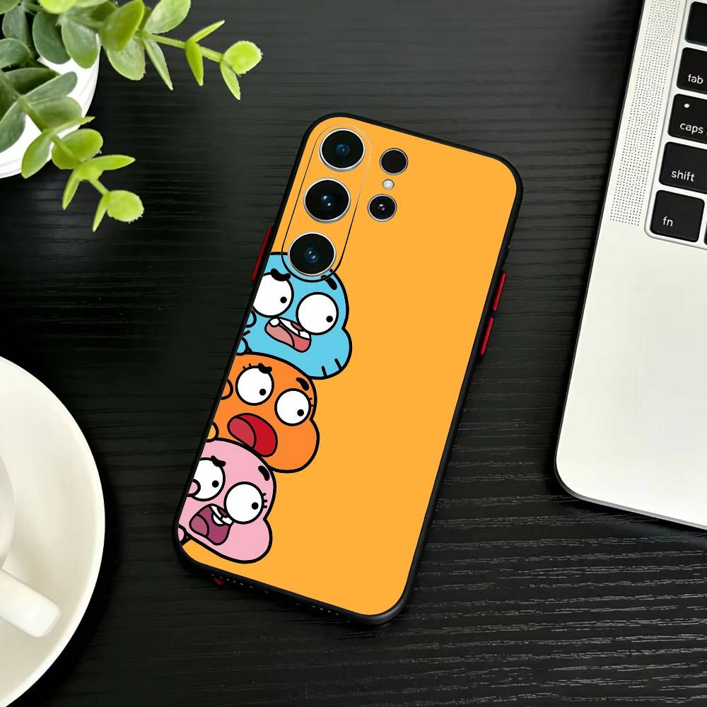 J-Gumball and Darwin Phone Case For Samsung S26,S25,S24,S23,S22,S21,S20,Ultra,Plus,FE Black Soft Cover