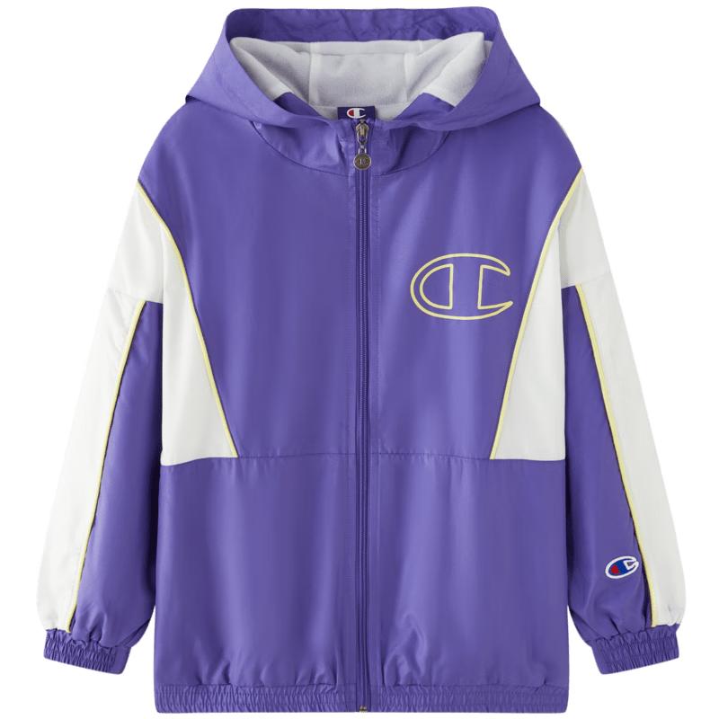 Champion Girls 2025 Autumn Colorblock Zip-Up Hooded Jacket 140